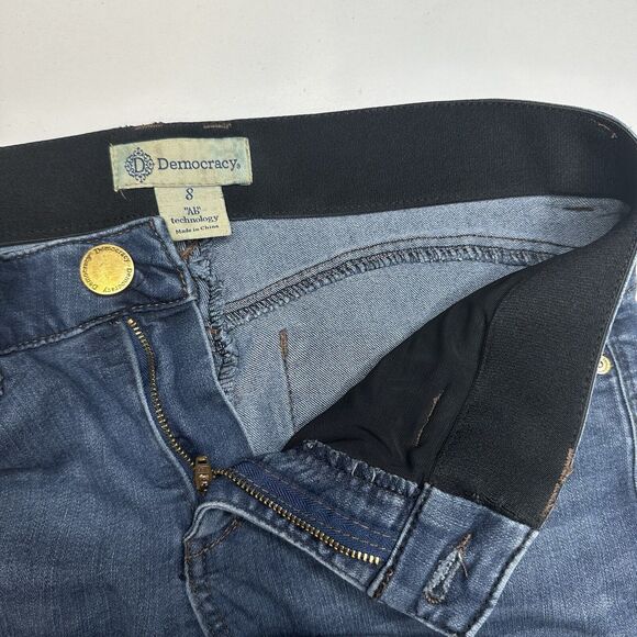 Democracy Jeans Womens 8 Ab Technology Ankle Skimmer Blue Denim Tummy Control - Picture 9 of 12